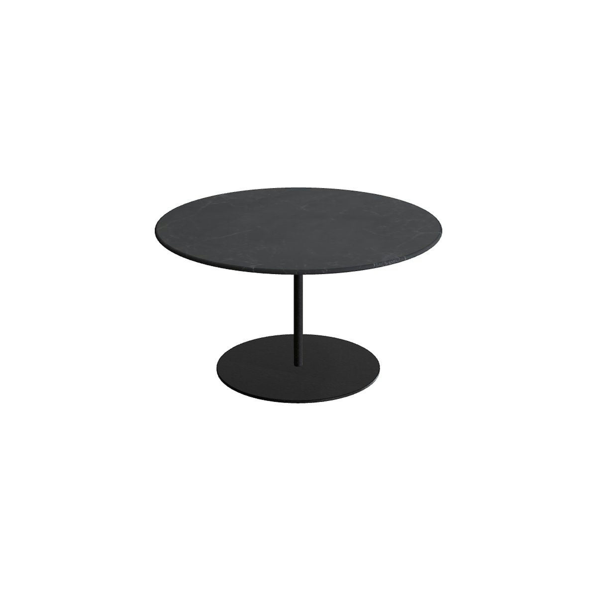 Royal Botania Butler Loungetisch 75 cm – bronze · Keramik schwarz geädert (Nero Marquina)