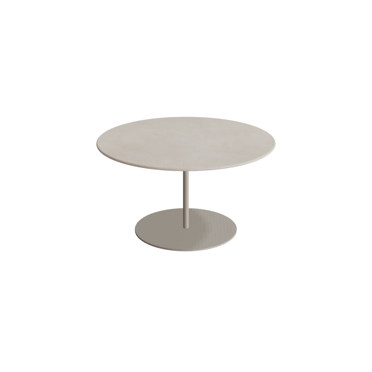 Royal Botania Butler Loungetisch 75 cm, Gestell pebble, Keramik zementgrau (Cemento Luminoso)