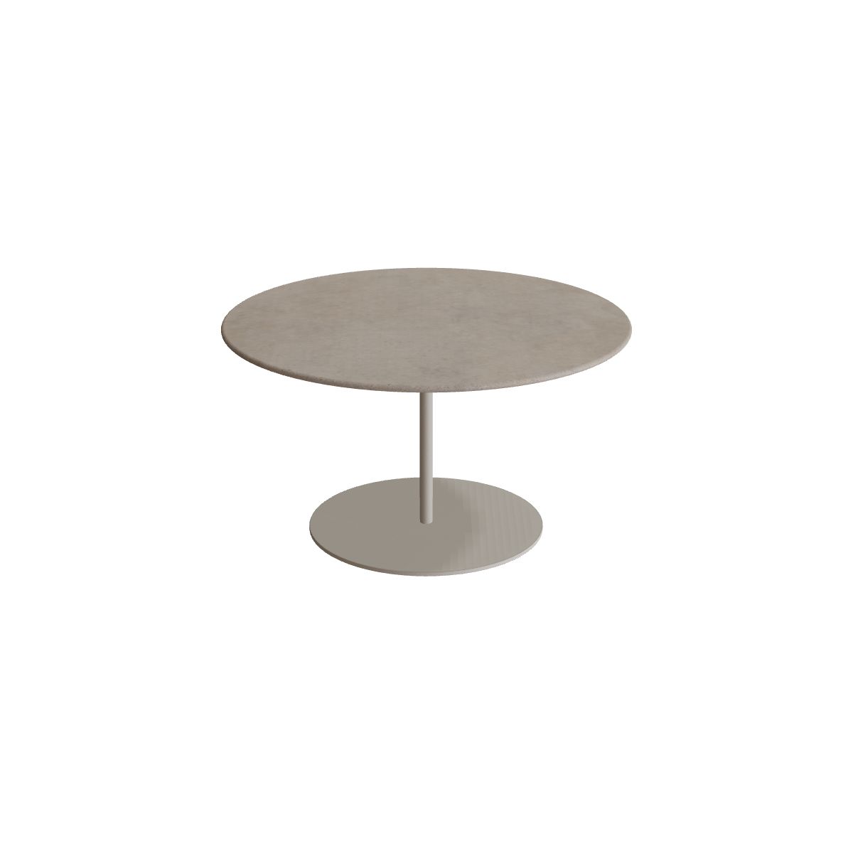 Royal Botania Butler Loungetisch 75 cm, Gestell pebble, Keramik graubraun (Terra Sabbia)