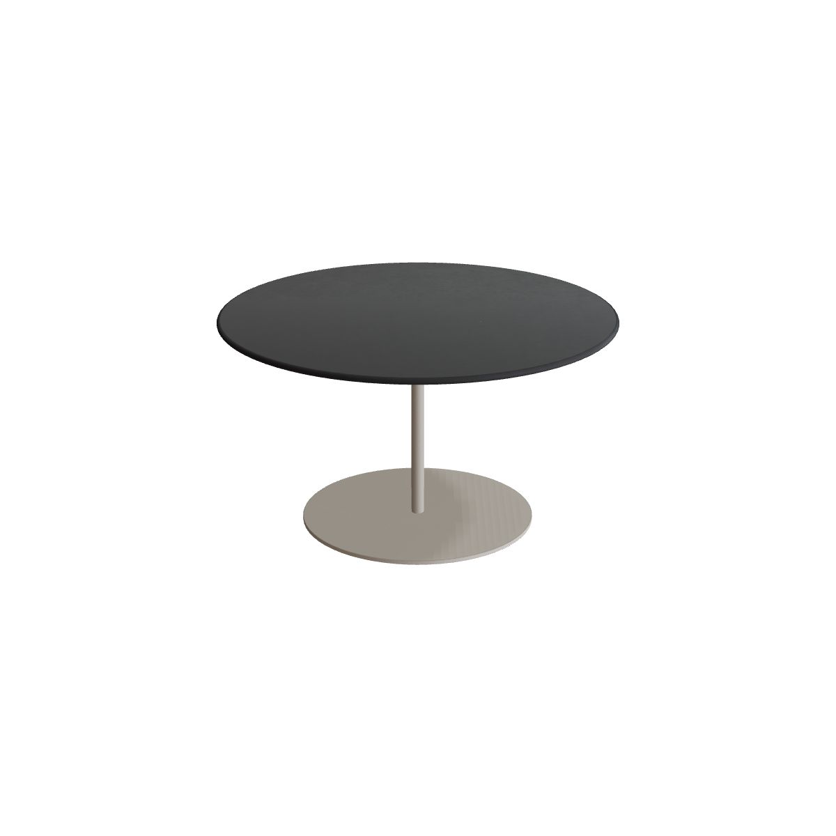 Royal Botania Butler Loungetisch 75 cm, Gestell pebble, Keramik schwarz (black)