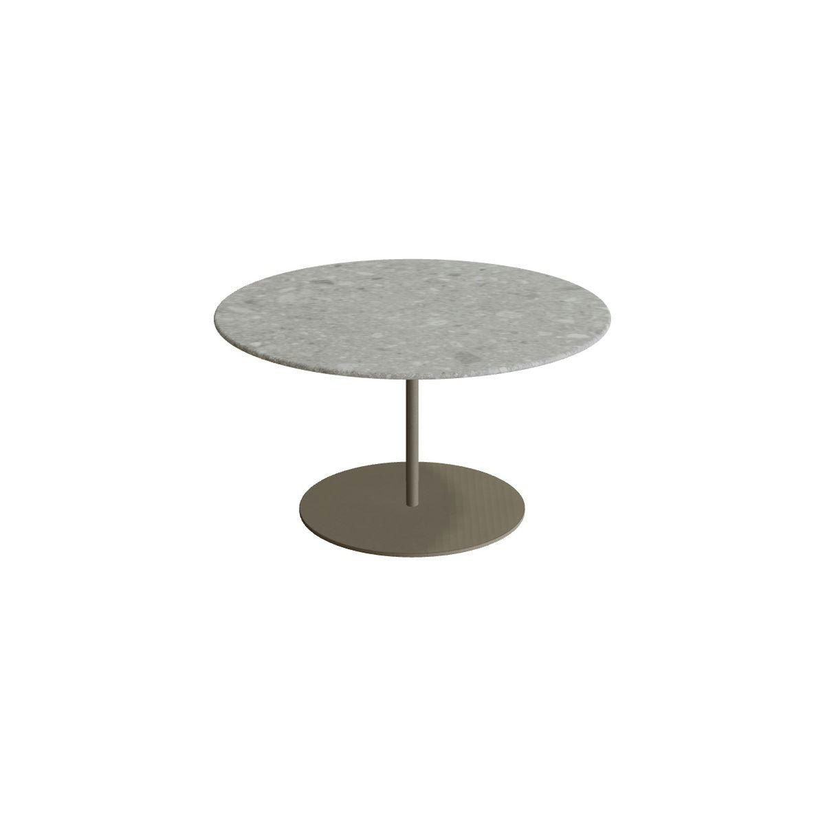 Royal Botania Butler Loungetisch 75 cm – sand · Keramik grau gemustert (Ceppo Dolomitica)
