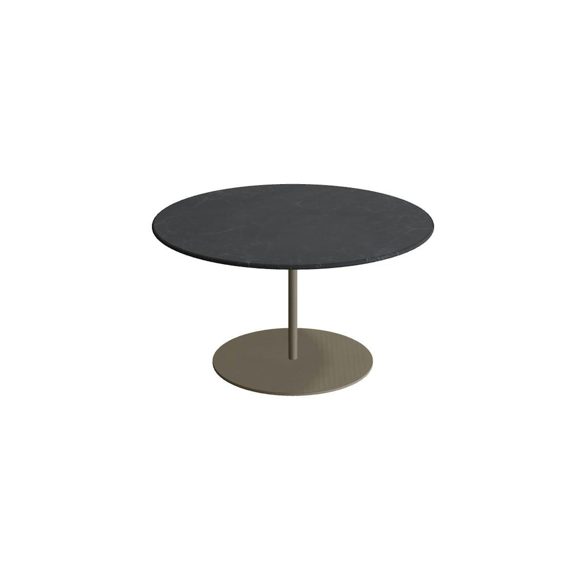 Royal Botania Butler Loungetisch 75 cm – sand · Keramik schwarz geädert (Nero Marquina)