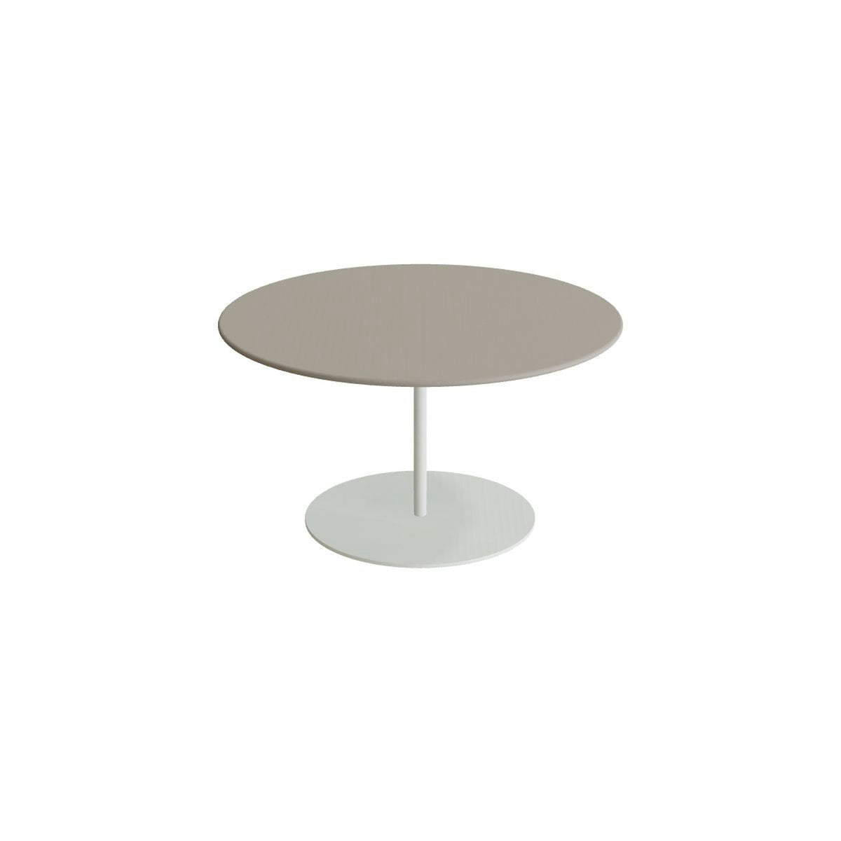 Royal Botania Butler Loungetisch 75 cm – weiß · Keramik perlgrau (Pearl Grey)
