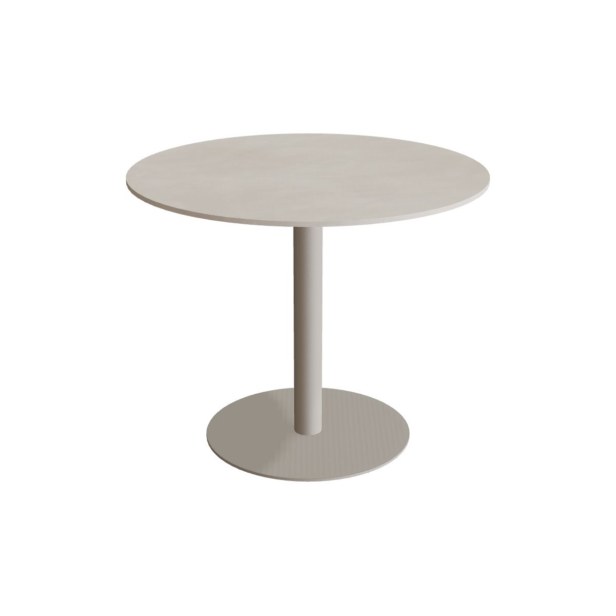 Royal Botania Butler Esstisch 90 cm rund, Gestell pebble, Keramik zementgrau (Cemento Luminoso)