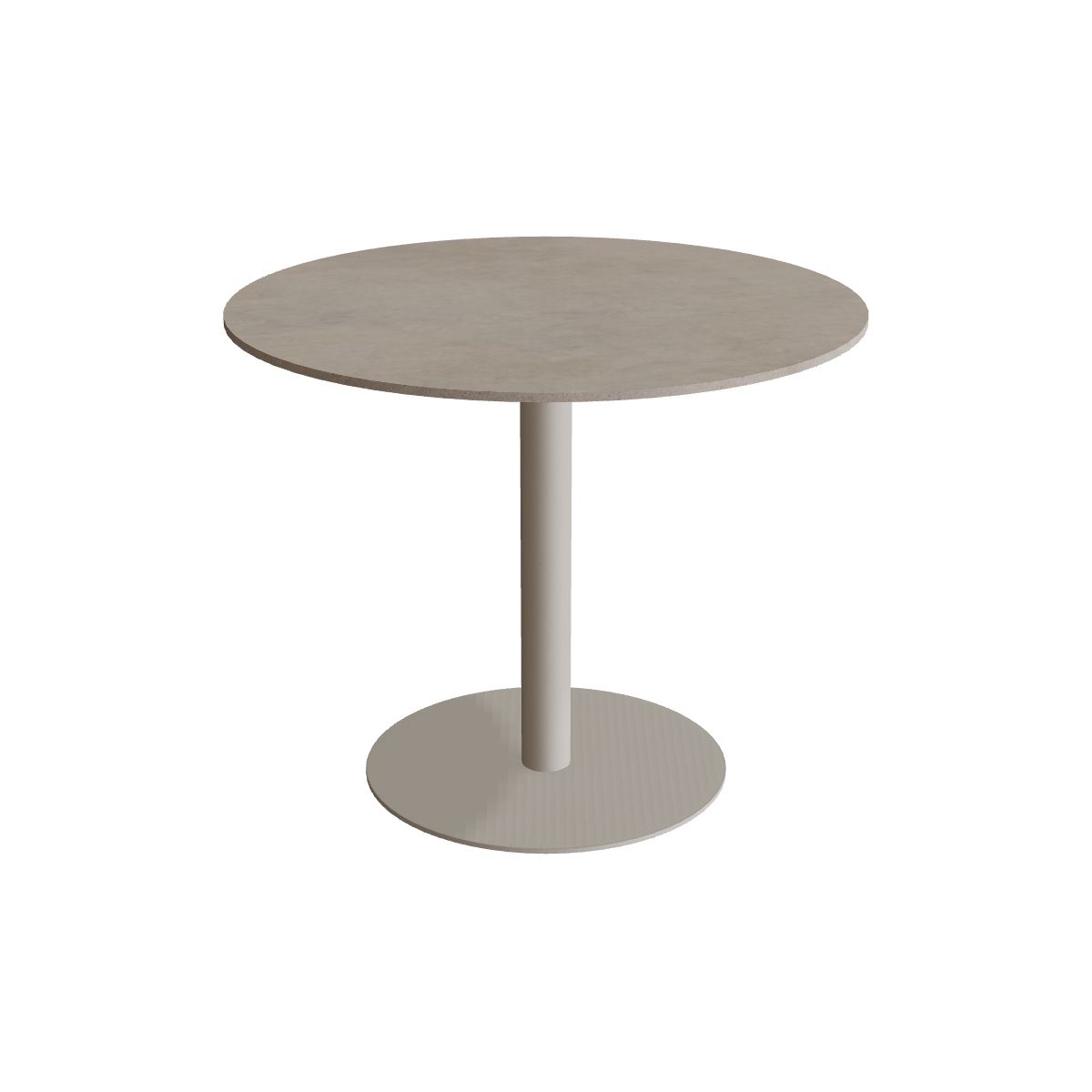 Royal Botania Butler Esstisch 90 cm rund, Gestell pebble, Keramik graubraun (Terra Sabbia)