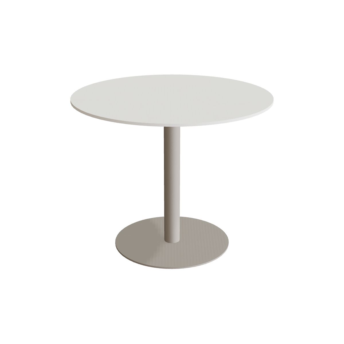 Royal Botania Butler Esstisch 90 cm rund, Gestell pebble, Keramik weiß (white)