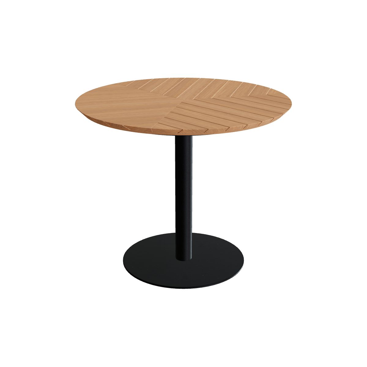 Royal Botania Butler Esstisch 90 cm rund, Gestell anthrazit, Teak
