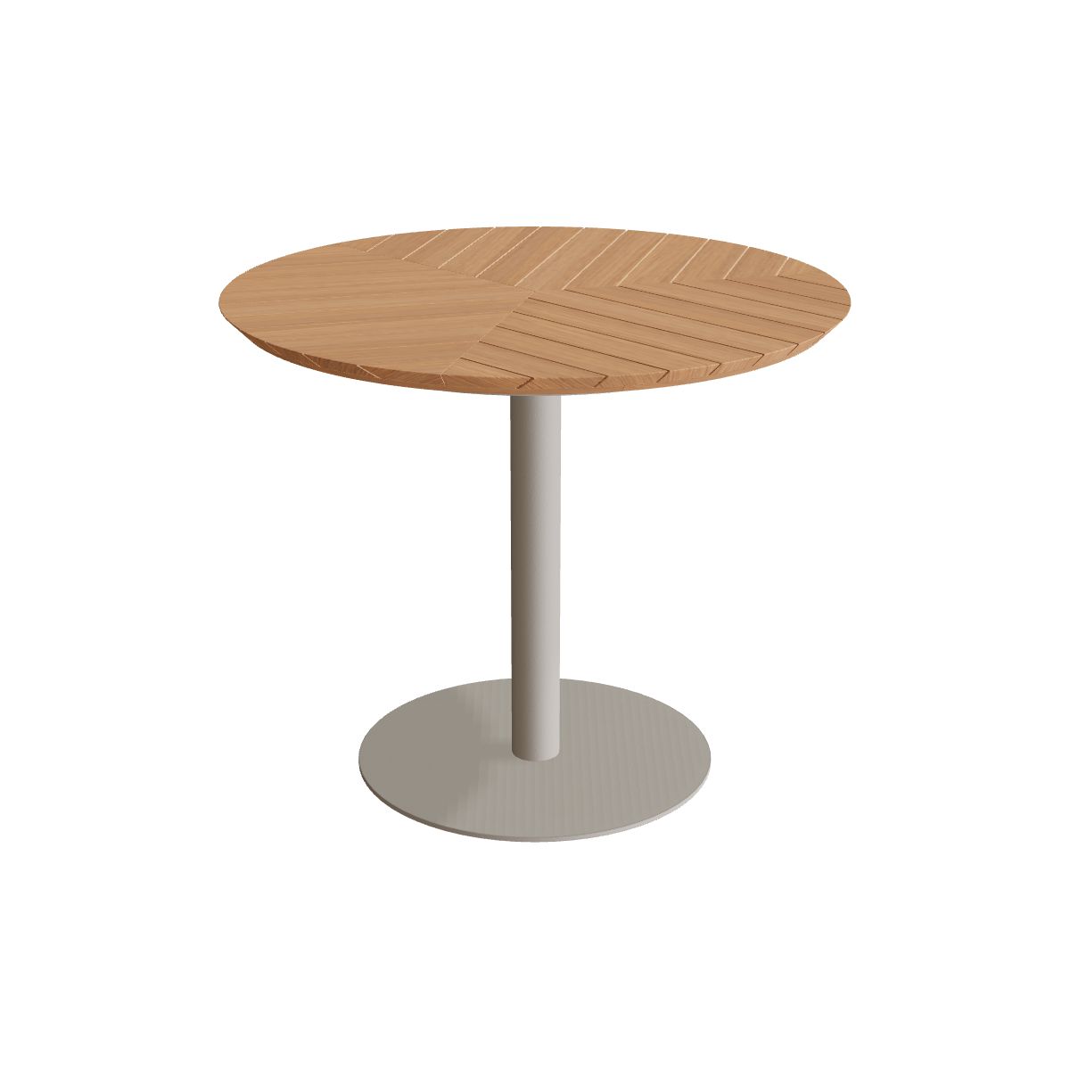 Royal Botania Butler Esstisch 90 cm rund, Gestell pebble, Teak