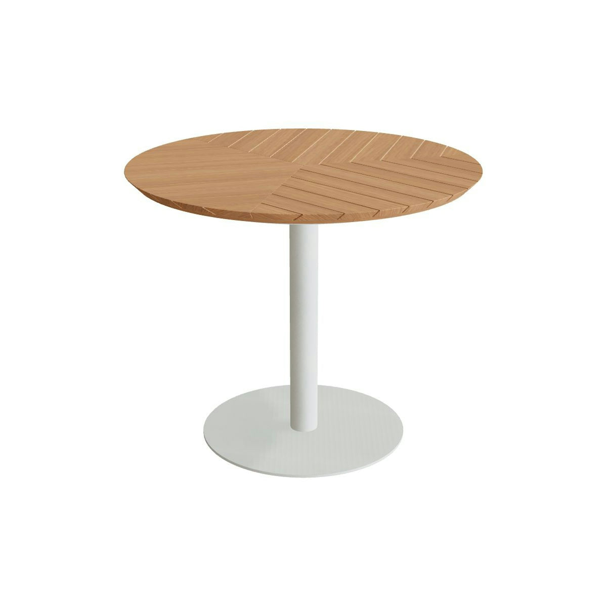 Royal Botania Butler Esstisch 90 cm rund – weiß · Teak