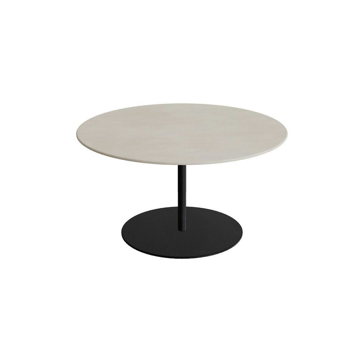 Royal Botania Butler Loungetisch 90 cm – bronze · Keramik zementgrau (Cemento Luminoso)