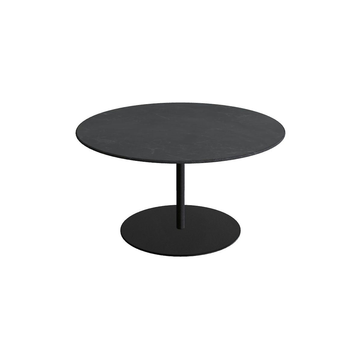 Royal Botania Butler Loungetisch 90 cm – bronze · Keramik schwarz geädert (Nero Marquina)
