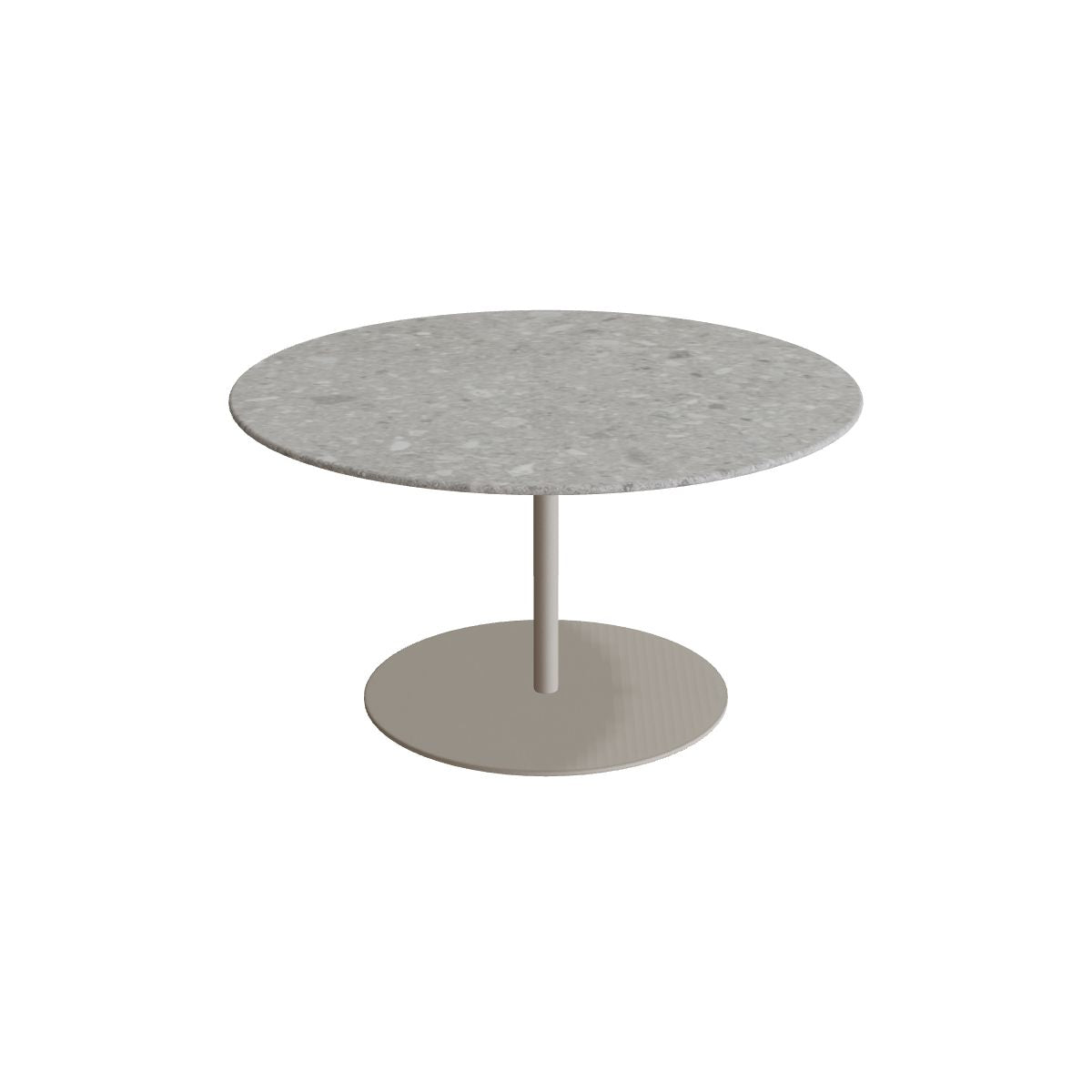 Royal Botania Butler Loungetisch 90 cm, Gestell pebble, Keramik grau gemustert (Ceppo Dolomitica)