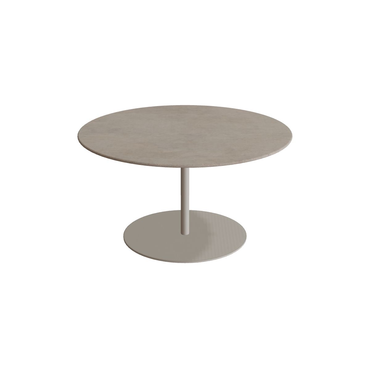 Royal Botania Butler Loungetisch 90 cm, Gestell pebble, Keramik graubraun (Terra Sabbia)