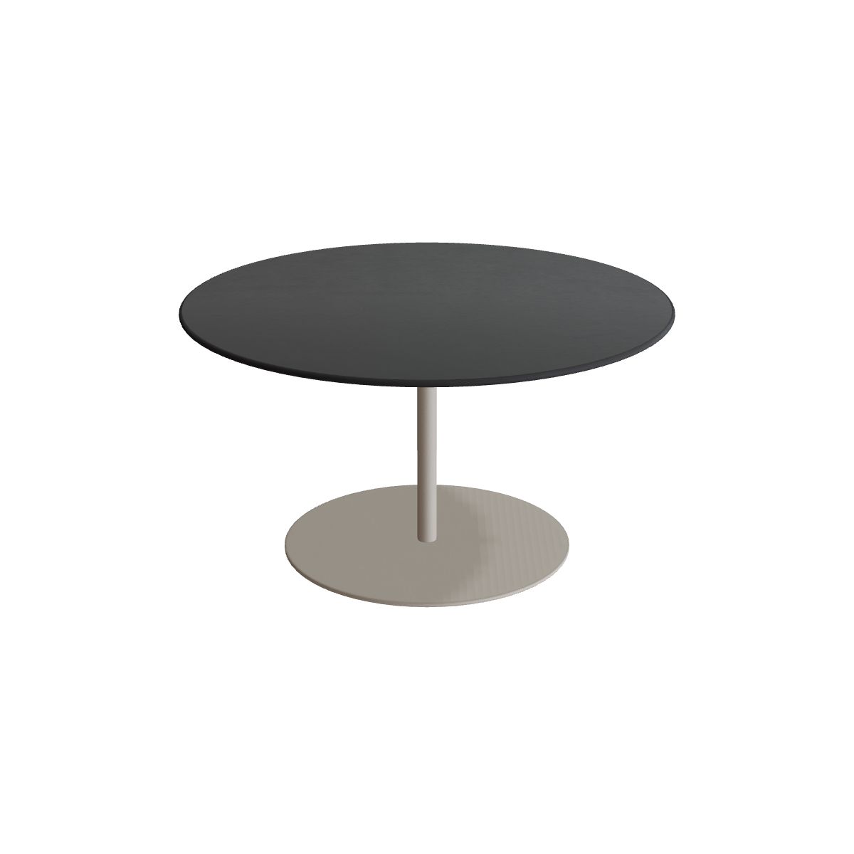 Royal Botania Butler Loungetisch 90 cm, Gestell pebble, Keramik schwarz (black)