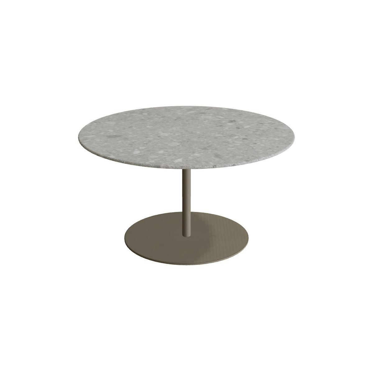 Royal Botania Butler Loungetisch 90 cm – sand · Keramik grau gemustert (Ceppo Dolomitica)