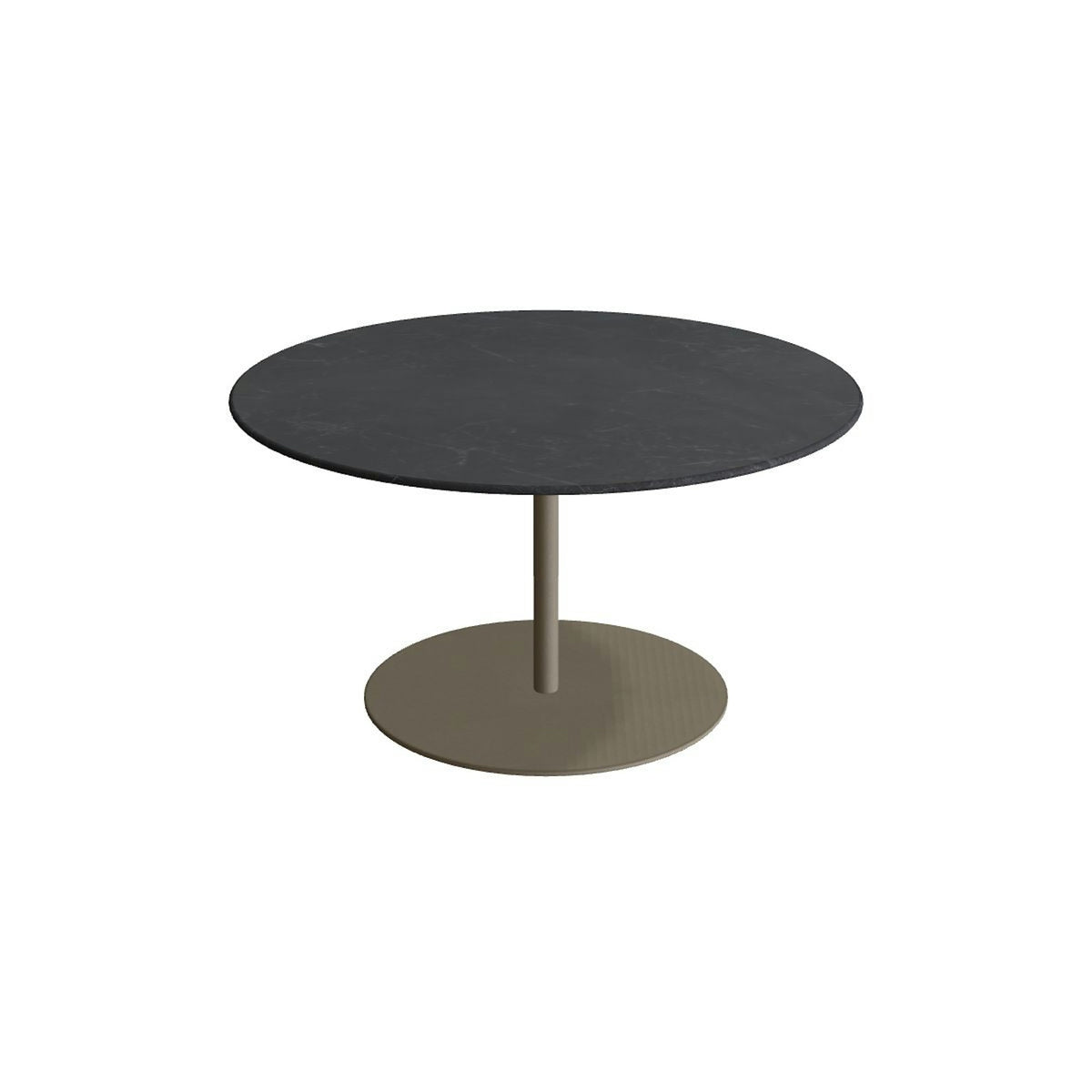 Royal Botania Butler Loungetisch 90 cm – sand · Keramik schwarz geädert (Nero Marquina)