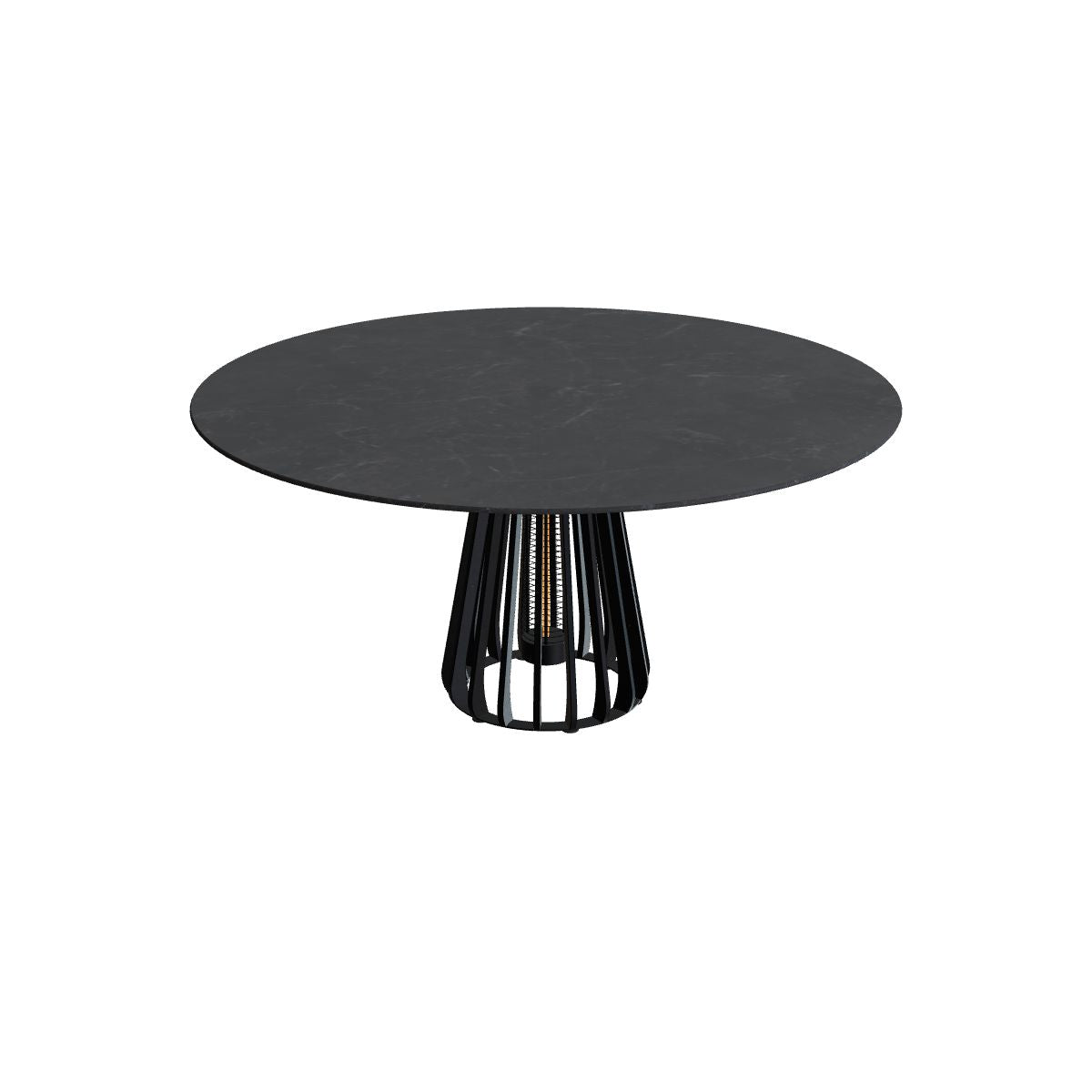 Royal Botania Furniz Tisch rund 160 cm, Esstisch, Gestell pebble, Keramik grau gesprenkelt (Sienna Arena)