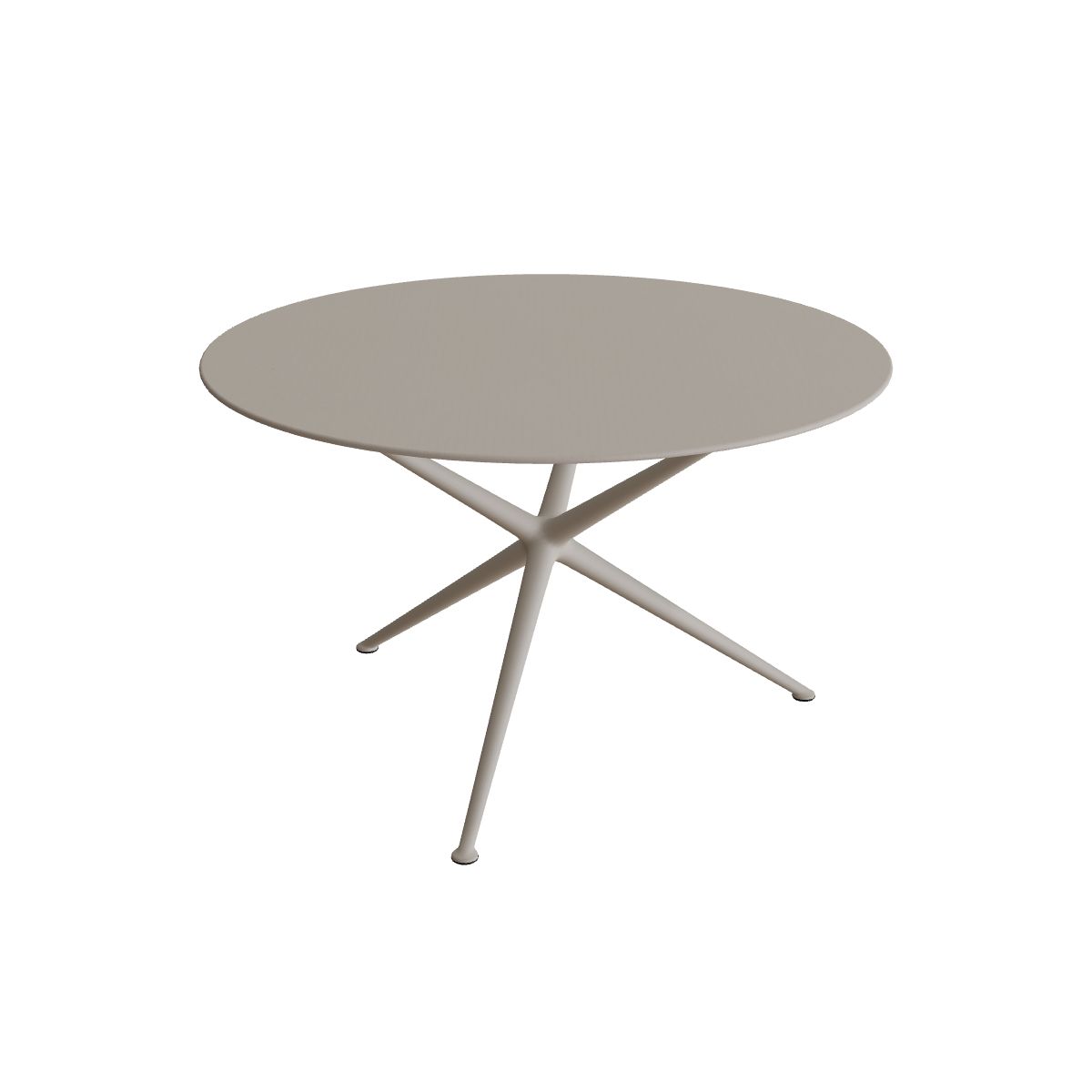 Royal Botania Exes Tisch rund 120 cm, Gestell pebble, Keramik perlgrau (Pearl Grey)