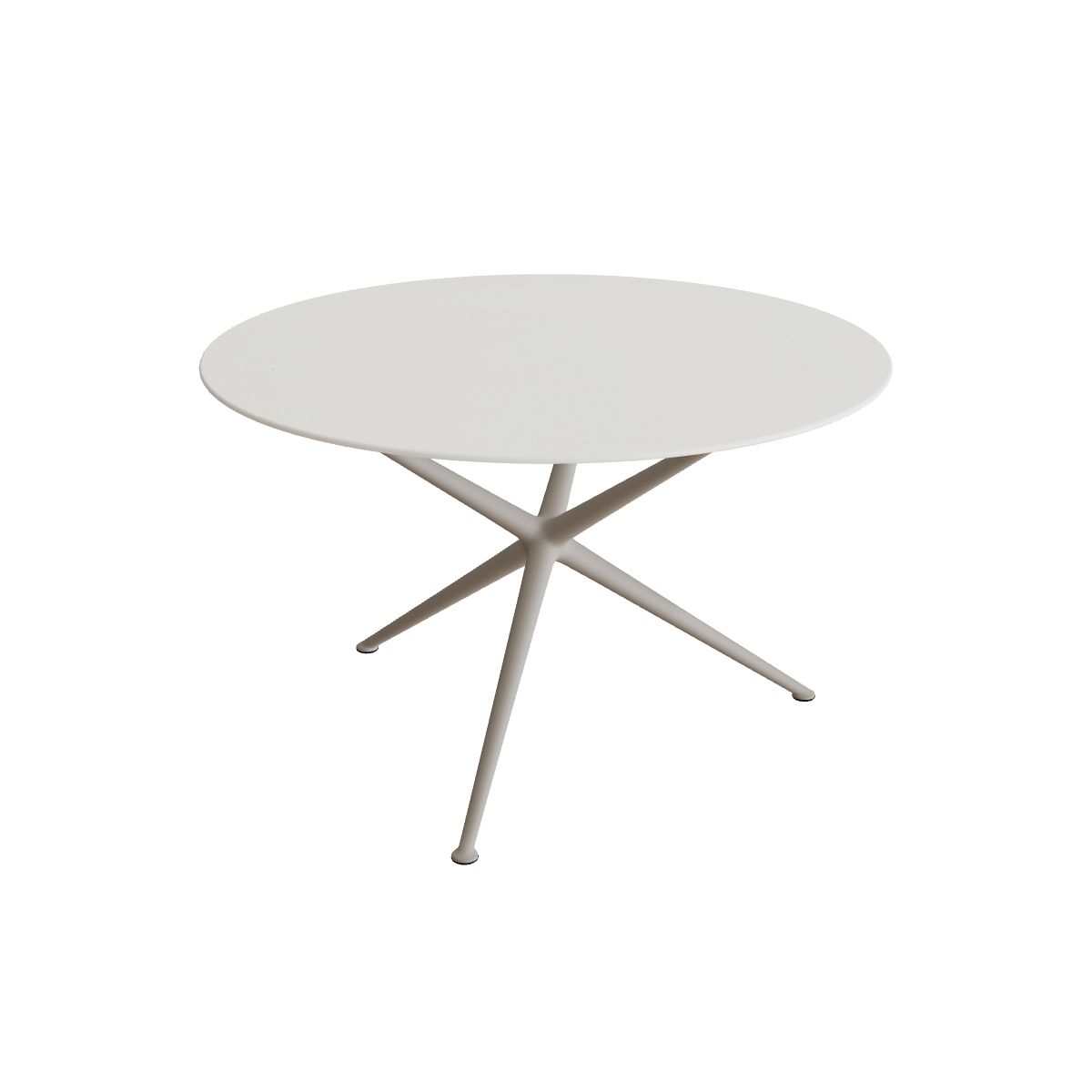 Royal Botania Exes Tisch rund 120 cm, Gestell pebble, Keramik weiß (white)