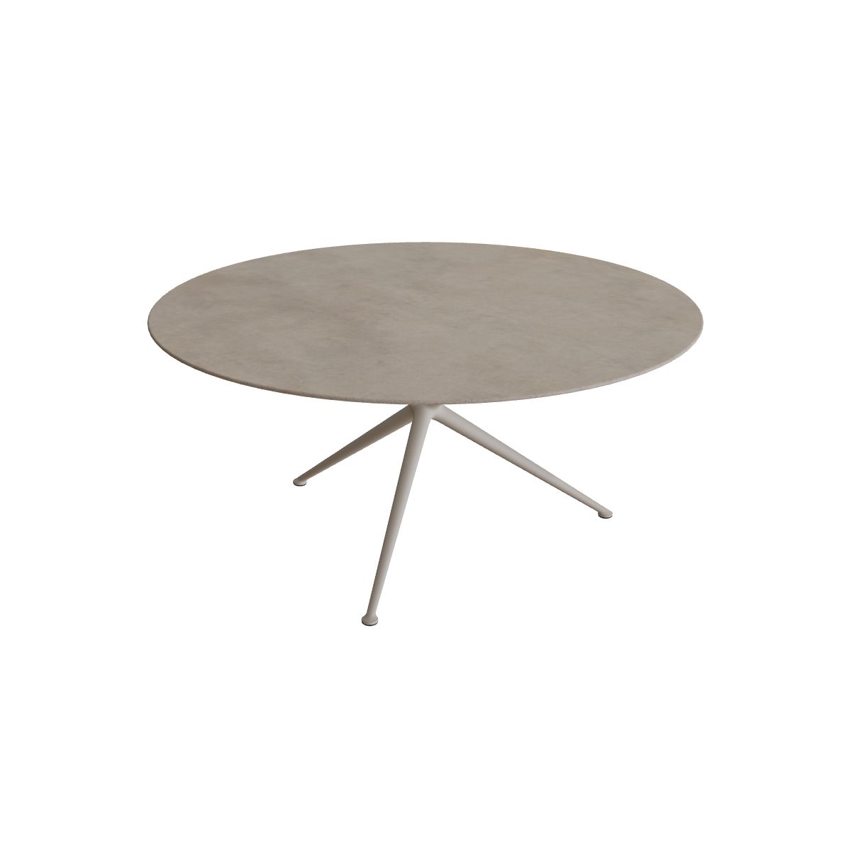 Royal Botania Exes Tisch rund 160 cm, Gestell pebble, Keramik graubraun (Terra Sabbia)