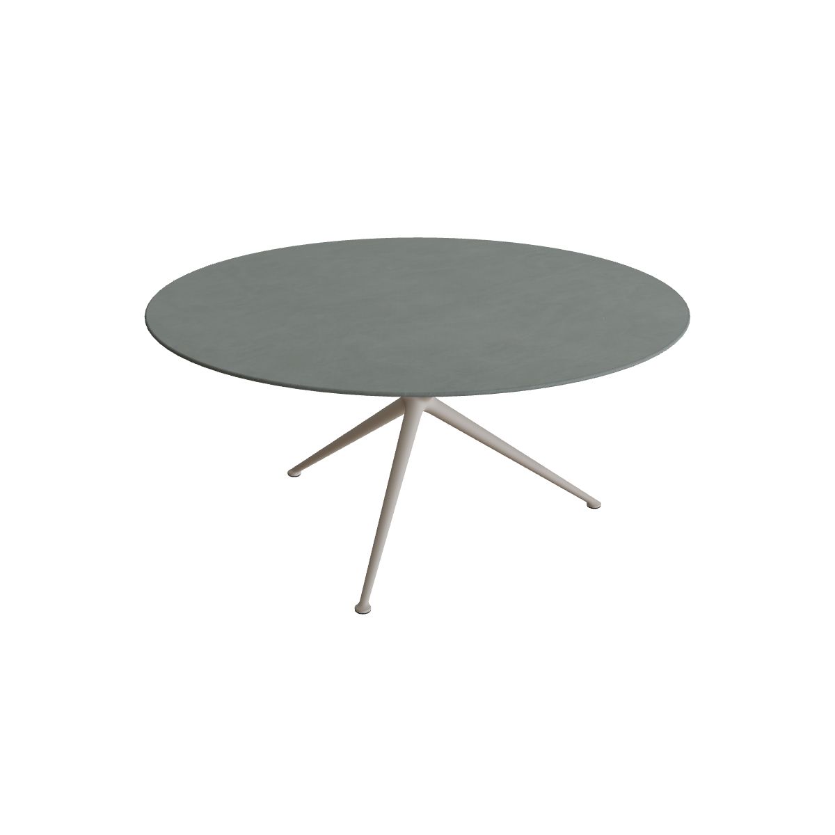 Royal Botania Exes Tisch rund 160 cm, Gestell pebble, Keramik steingrün (Verdezza Amazon)