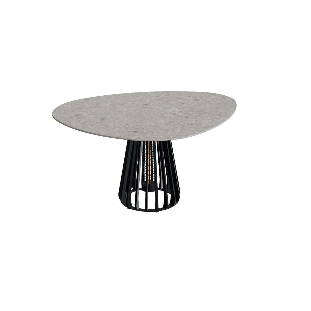 Royal Botania Furniz Tisch Plektrum 150 cm, Esstisch, Gestell anthrazit, Keramik grau gemustert (Ceppo Dolomitica)