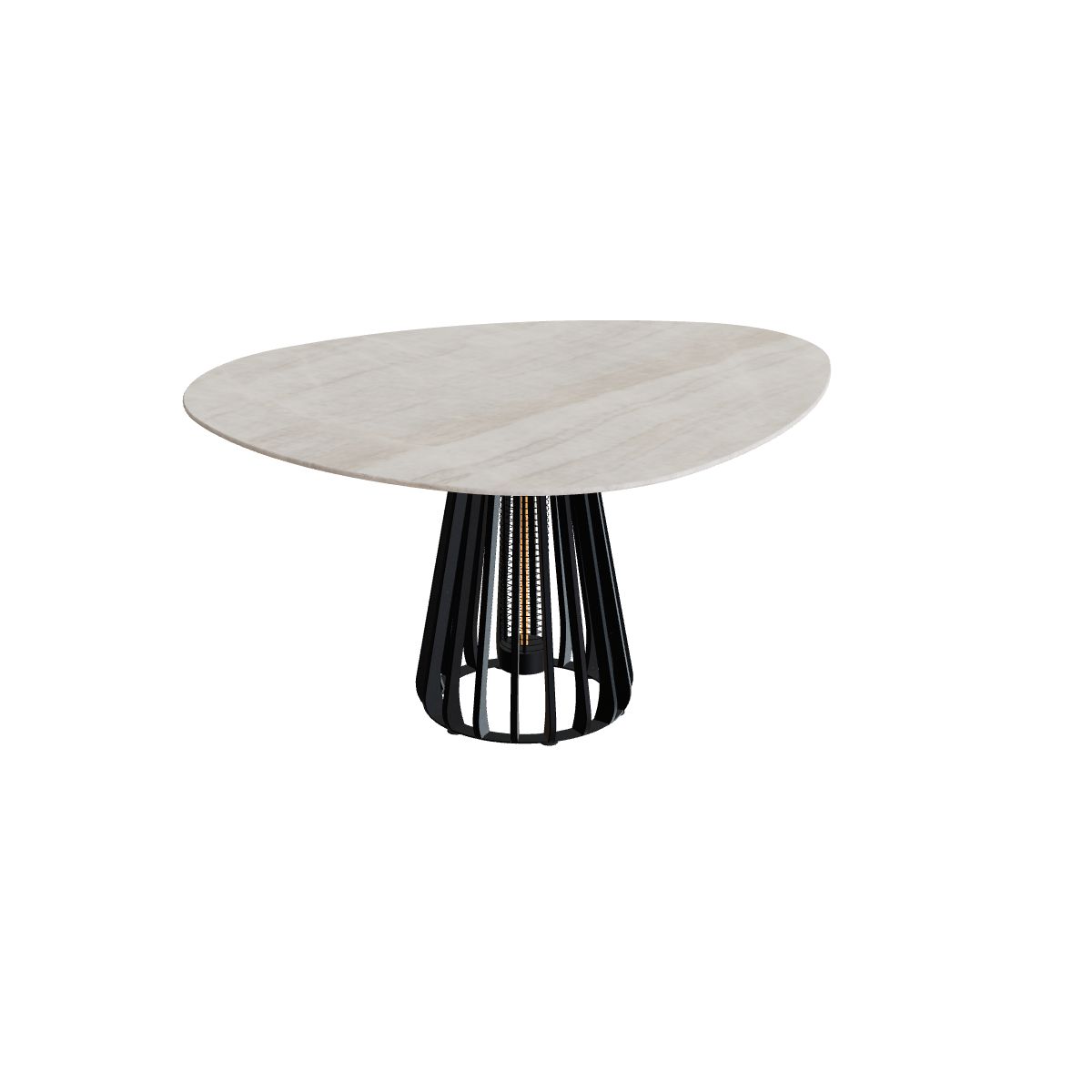 Royal Botania Furniz Tisch Plektrum 150 cm, Esstisch, Gestell anthrazit, Keramik grau-braun geädert (Strato Quartz)