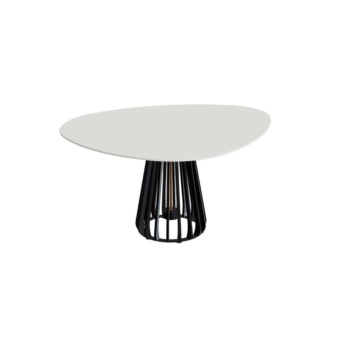 Royal Botania Furniz Tisch Plektrum 150 cm, Esstisch, Gestell anthrazit, Keramik weiß (white)