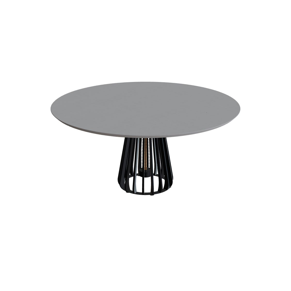 Royal Botania Furniz Tisch rund 160 cm, Esstisch, Gestell anthrazit, Beton zementgrau (cement grey)