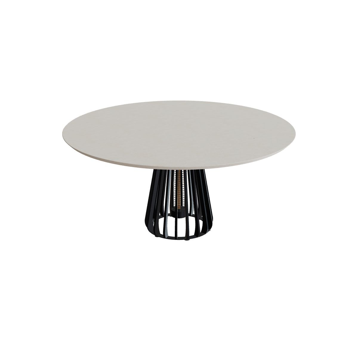 Royal Botania Furniz Tisch rund 160 cm, Esstisch, Gestell anthrazit, Beton sand (desert)