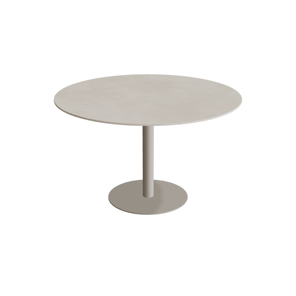 Royal Botania Butler Esstisch 120 cm rund, Gestell pebble, Keramik zementgrau (Cemento Luminoso)