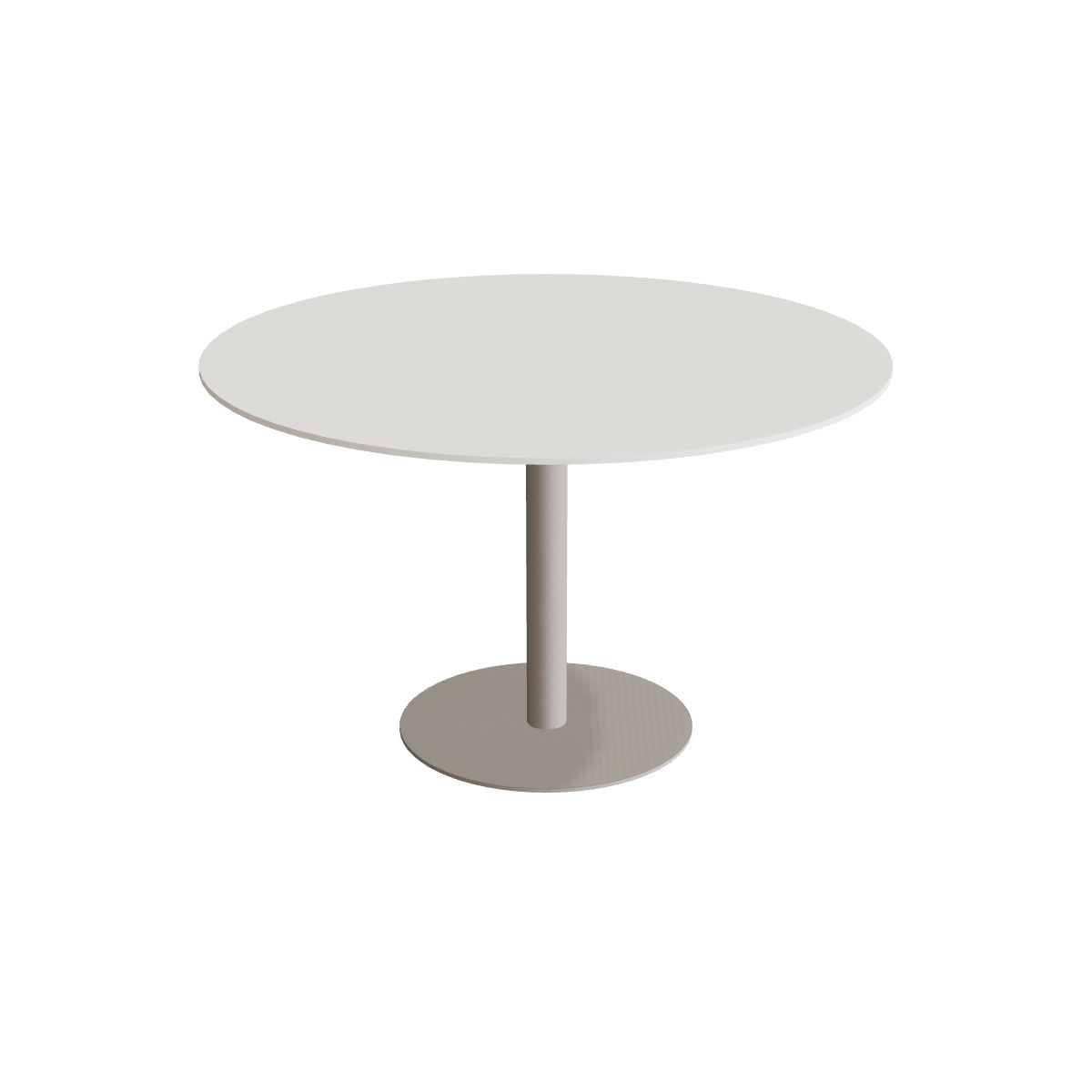 Royal Botania Butler Esstisch 120 cm rund, Gestell pebble, Keramik weiß (white)