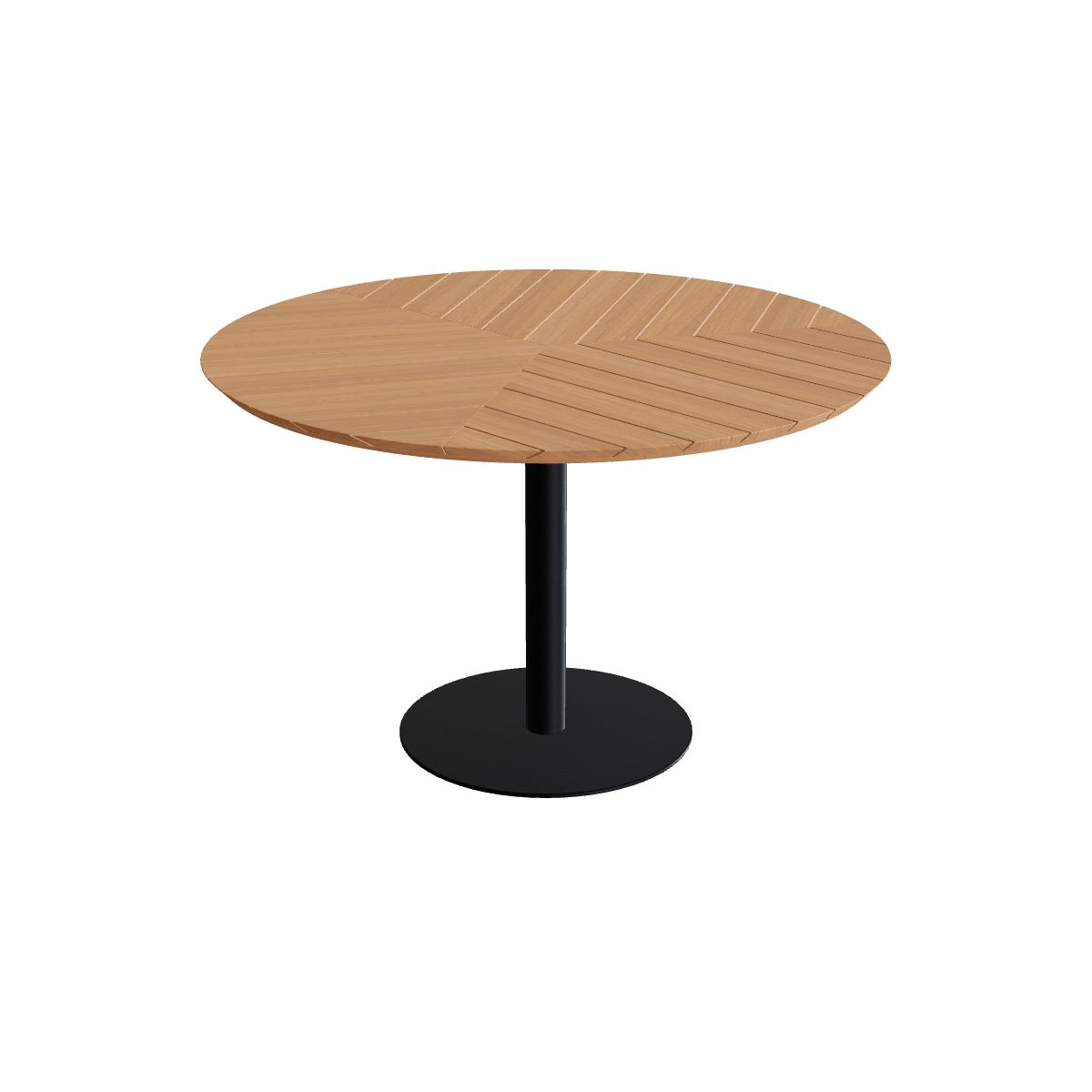 Royal Botania Butler Esstisch 120 cm rund, Gestell anthrazit, Teak