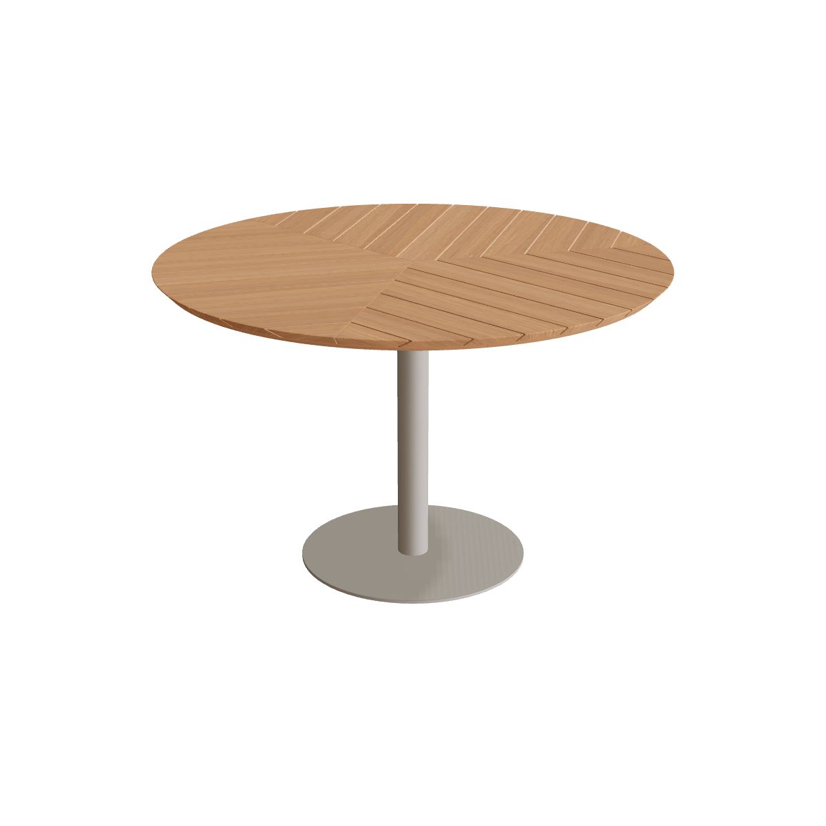 Royal Botania Butler Esstisch 120 cm rund, Gestell pebble, Teak