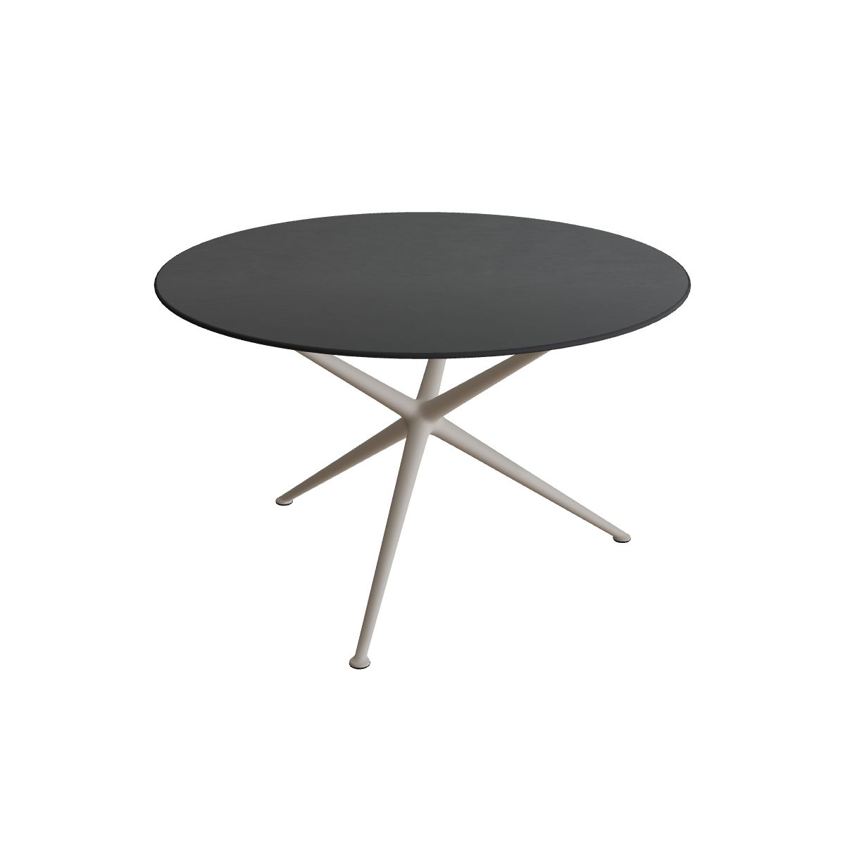 Royal Botania Exes Tisch rund 120 cm, Gestell pebble, Keramik schwarz (black)