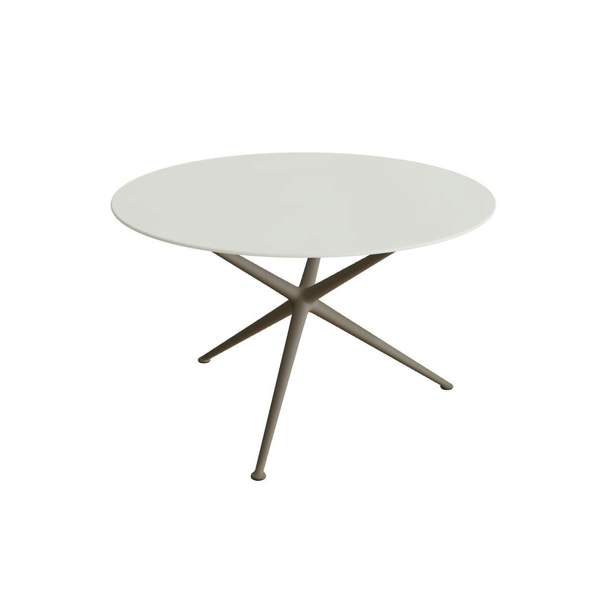 Royal Botania Exes Tisch rund 120 cm – sand · Keramik weiß (white)