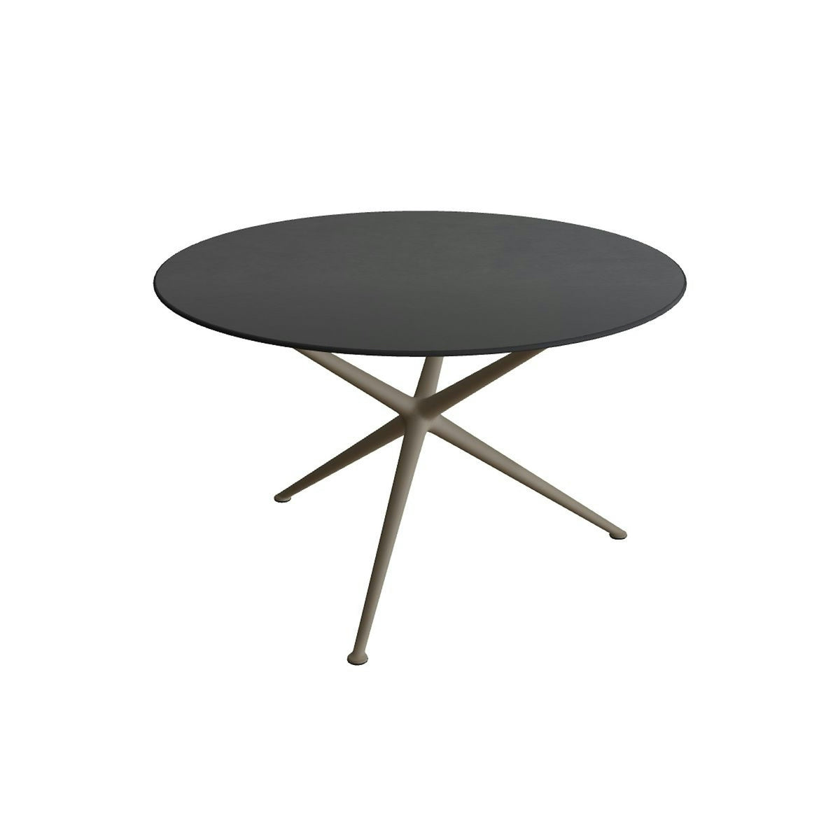 Royal Botania Exes Tisch rund 120 cm – sand · Keramik schwarz (black)