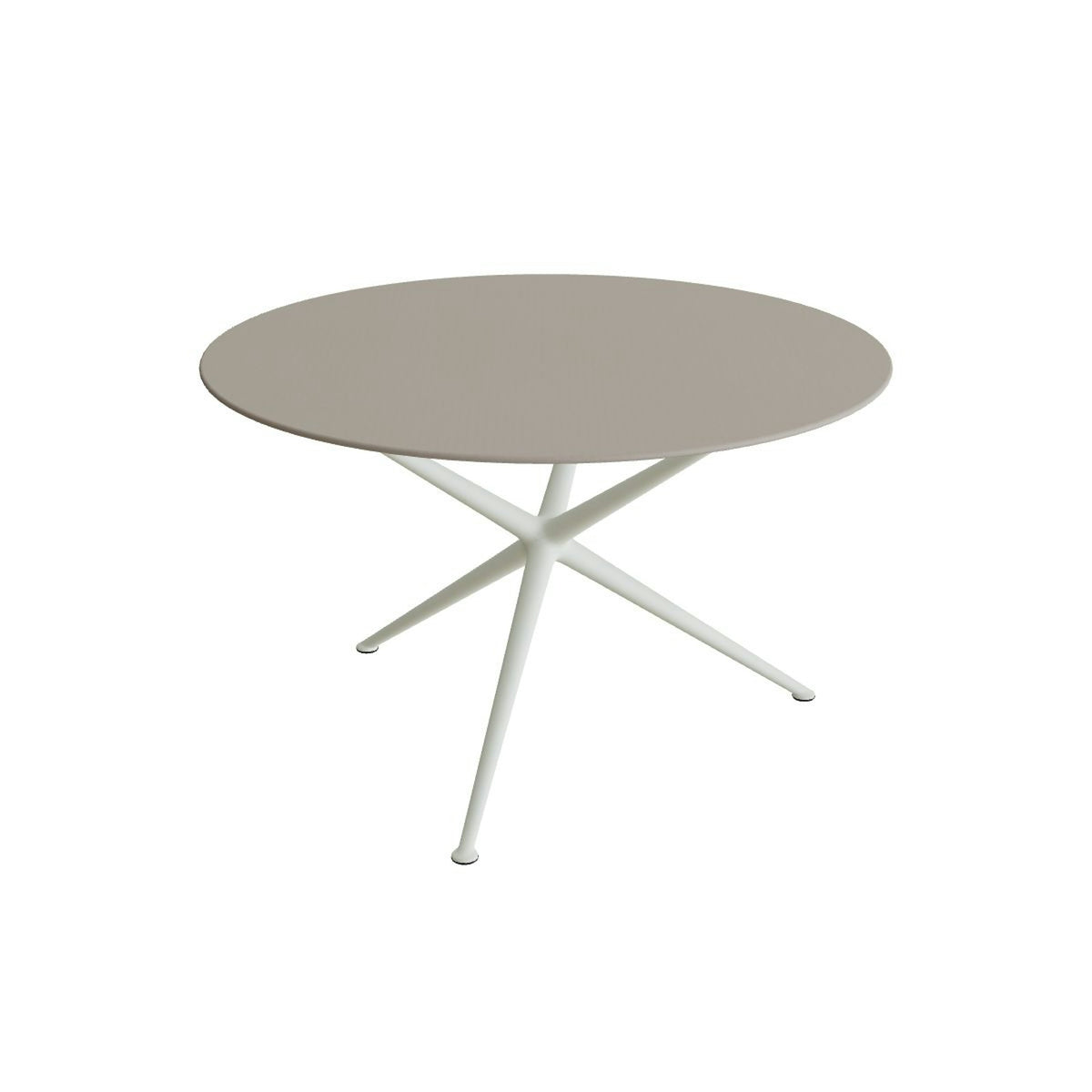 Royal Botania Exes Tisch rund 120 cm – weiß · Keramik perlgrau (Pearl Grey)
