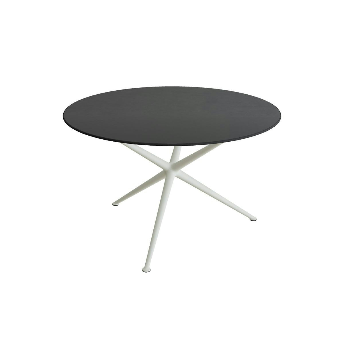 Royal Botania Exes Tisch rund 120 cm – weiß · Keramik schwarz (black)
