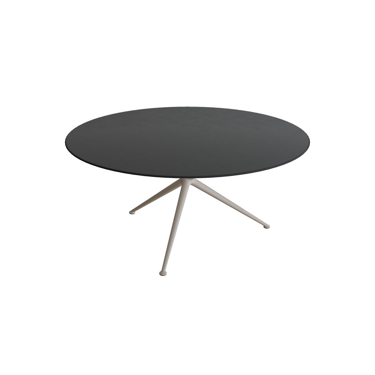 Royal Botania Exes Tisch rund 160 cm, Gestell pebble, Keramik schwarz (black)