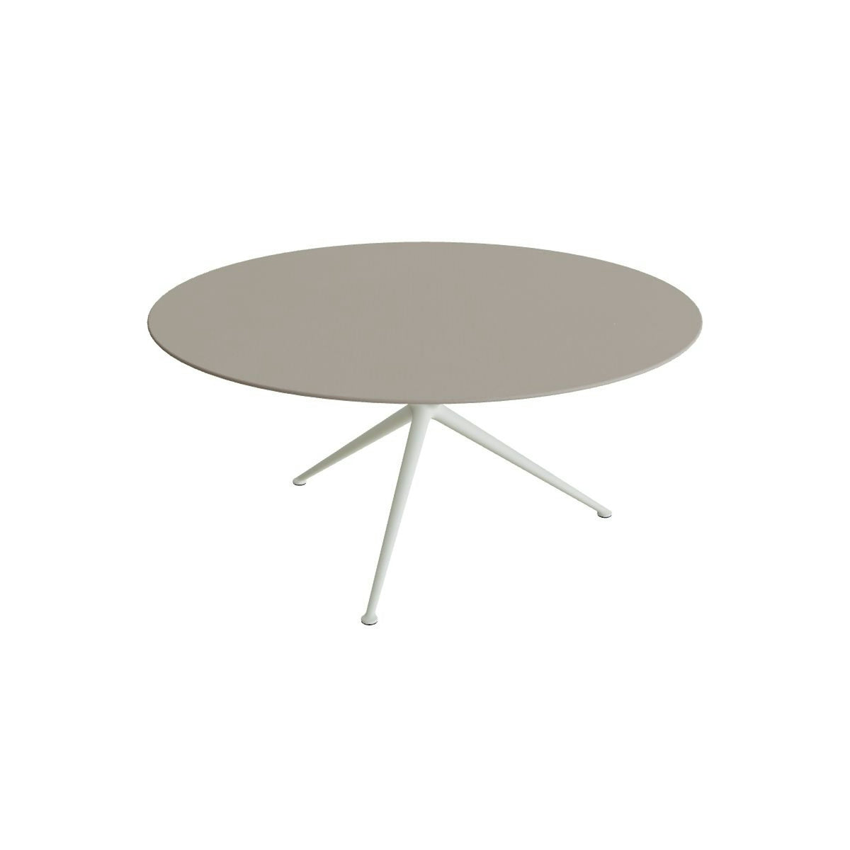 Royal Botania Exes Tisch rund 160 cm – weiß · Keramik perlgrau (Pearl Grey)