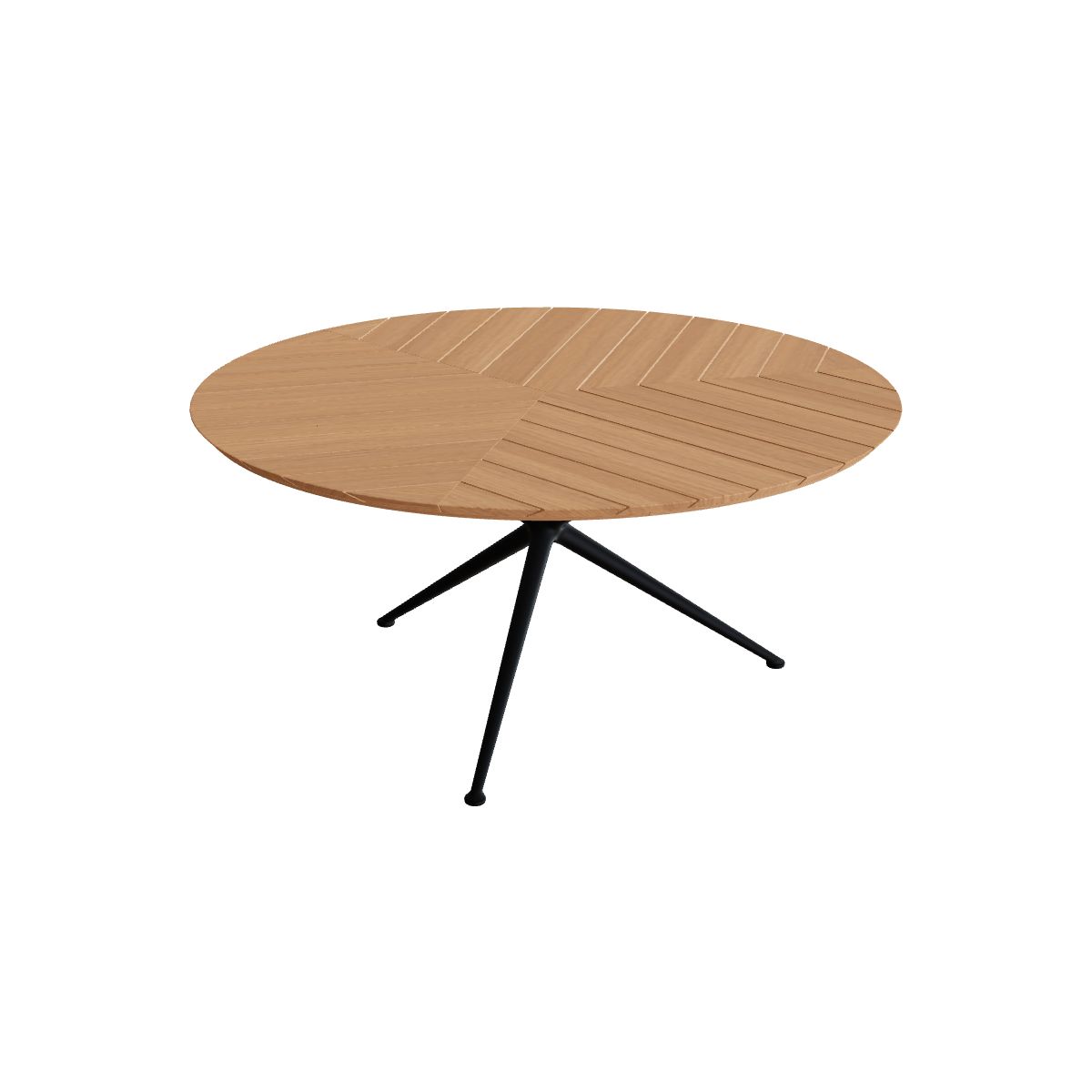 Royal Botania Exes Tisch rund 160 cm, Gestell anthrazit, Teak
