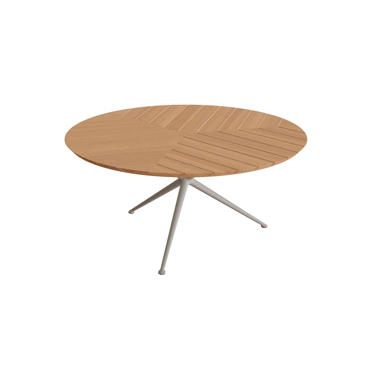 Royal Botania Exes Tisch rund 160 cm, Gestell pebble, Teak