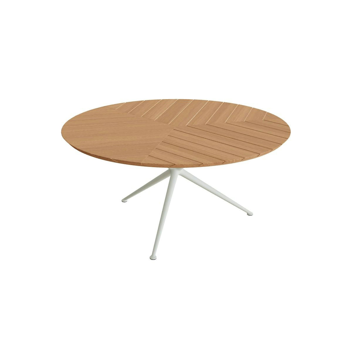 Royal Botania Exes Tisch rund 160 cm – weiß · Teak