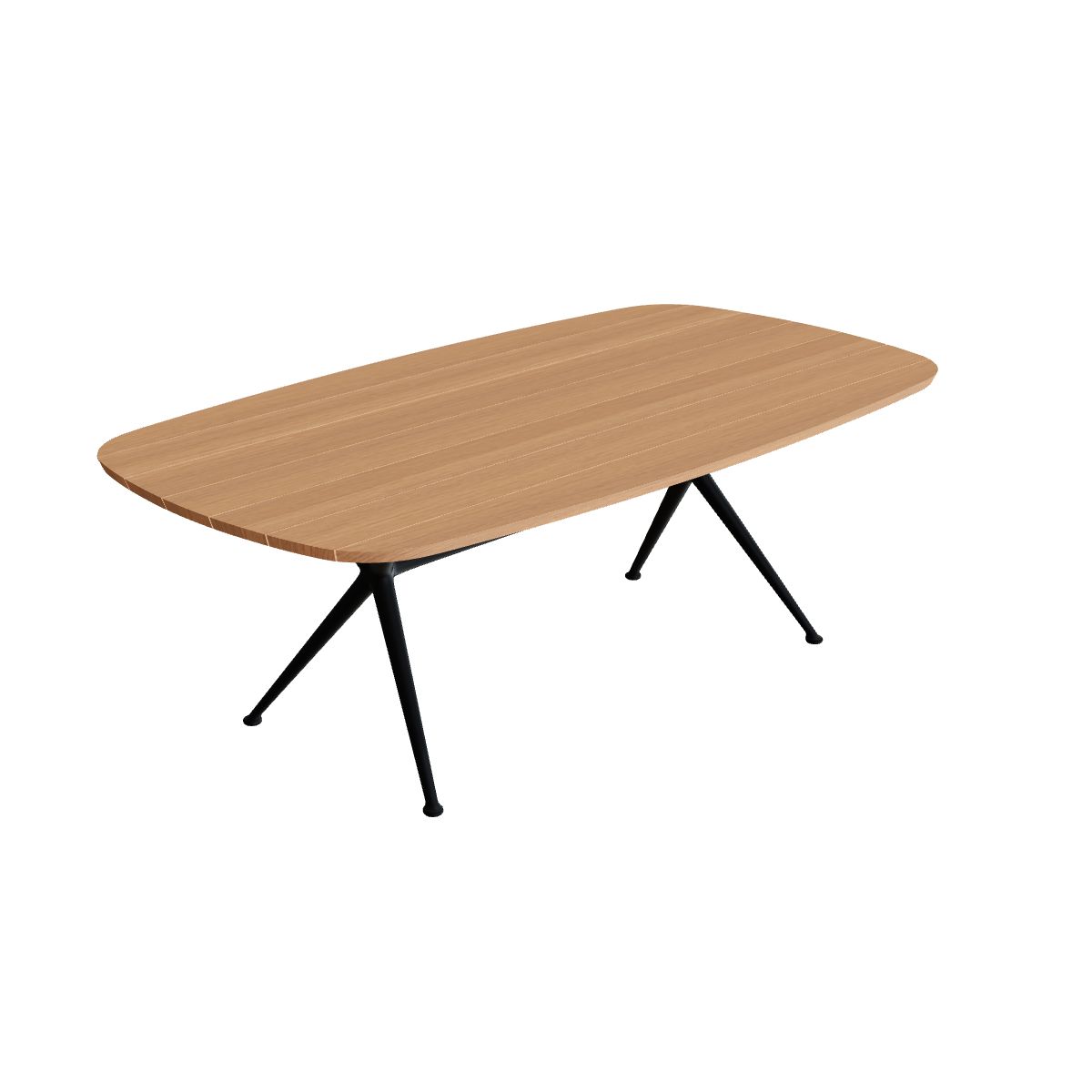 Royal Botania Exes Tisch oval 220 x 120 cm, Gestell anthrazit, Teak