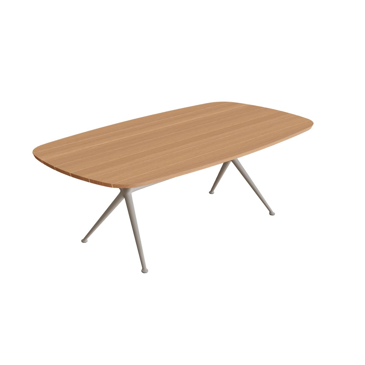 Royal Botania Exes Tisch oval 220 x 120 cm, Gestell pebble, Teak