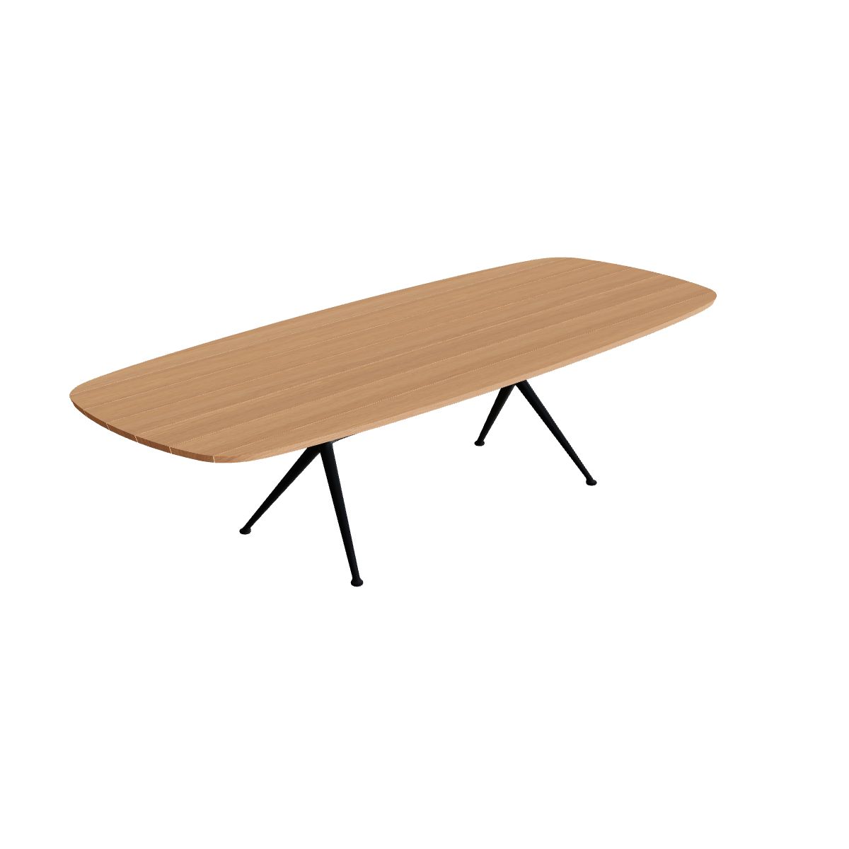 Royal Botania Exes Tisch oval 300 x 120 cm, Gestell anthrazit, Teak