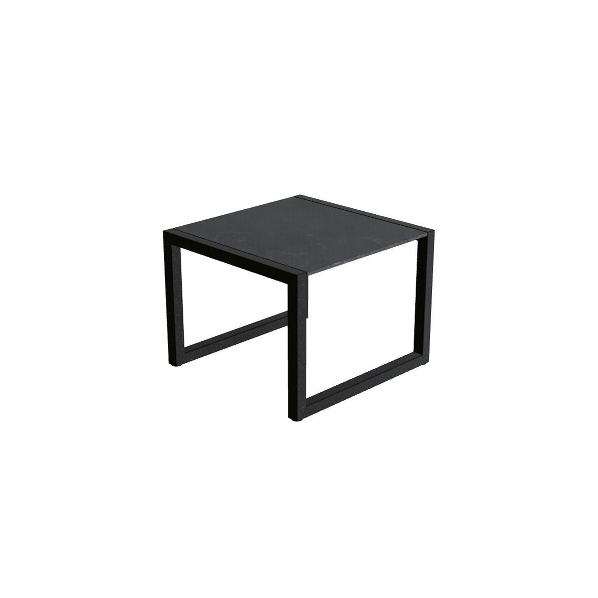 Royal Botania Ninix Beistelltisch 50 cm – bronze · Keramik schwarz geädert (Nero Marquina)
