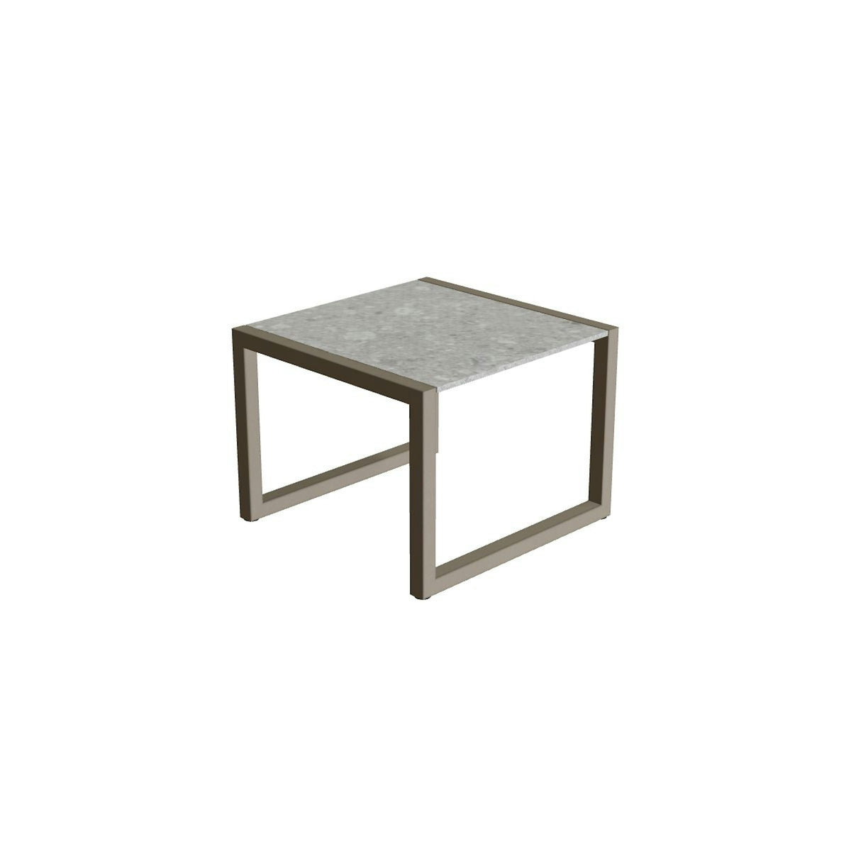 Royal Botania Ninix Beistelltisch 50 cm – sand · Keramik grau gemustert (Ceppo Dolomitica)