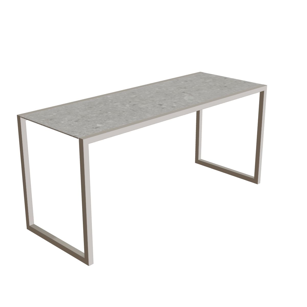 Royal Botania Ninix Bartisch 240 x 90 cm, Gestell pebble, Keramik grau gemustert (Ceppo Dolomitica)